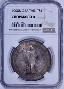 1900 B Great Britain Trade $1 Dollar NGC Chopmarked - Picture 1 of 4