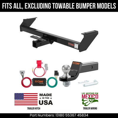 适用于 2000 丰田坦德拉拖车挂 4 针线 178 英寸球 Excl 可牵引 bmpr Curt — 第 1/4 张图片