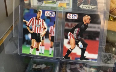 1991-92 Pro Set Fútbol PETER SCHMEICHEL Novato RC + ALAN SHEARER (2) LOTE Tarjetas Foto 1 de 4