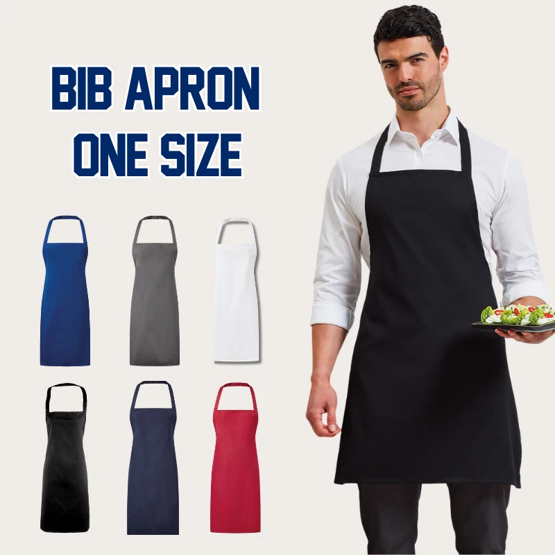 PREMIER Men's Bib Aprons Bar Restaurant and Cafe Kitchen Essential Long Aprons PR165