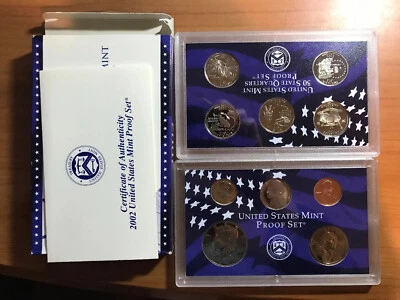 2002 S Mint Proof 10 Piece Set- Bule Box - Image 1 of 4