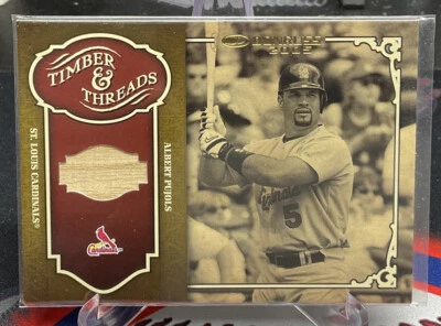 2005 Donruss Albert Pujols Timber & Threads Game Used Bat Relic NM Cardinals - Image 1 of 2