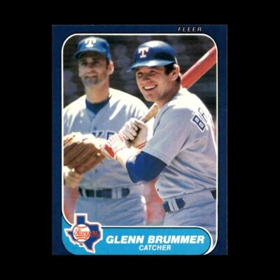 Glenn Brummer 1986 Fleer Texas Rangers #557 R318I 57 - Image 1 of 2