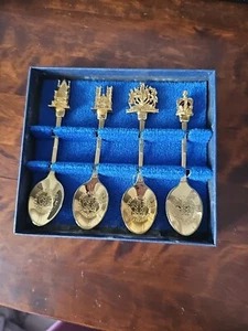Queen Elizabeth II Golden Jubilee 2002 22ct gold plated Set of spoons - Picture 1 of 13