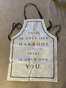 Vintage Harrods 'Advertising Slogan' Apron - Wipeable PVC Coated Cotton - Picture 1 of 3
