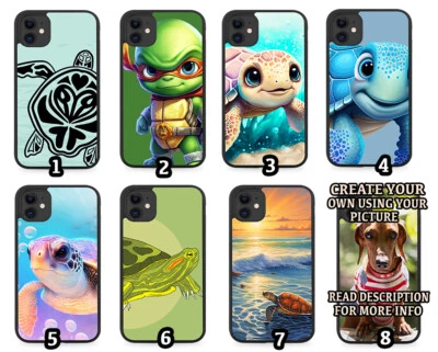 Turtle Rubber Phone Case Turtles Totem Tortoise Tortoises Shell Funny Super Hero - Image 1 of 2
