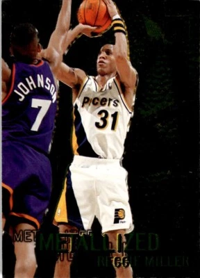 1996-97 Fleer Metal Metallized Reggie Miller Indiana Pacers #129 - Image 1 of 2