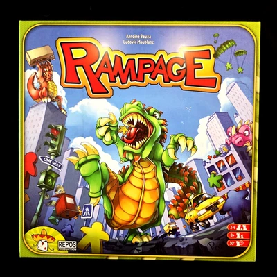 “RAMPAGE” MONSTER-DESTROYING-CITY BOARD GAME – REPOS – PUNCHED, COMPLETE - Image 1 of 4