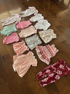 Carter Etc. Baby Size 3 To 6 Month Mixed A Lot Of 14. Pj's Dressy Bodysuit Etc - Picture 1 of 11