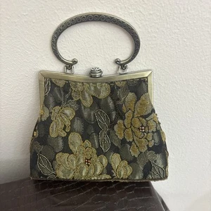 Bolso de Noche Floral Vintage Con Cuentas Multicolor Metal Floral Pequeño - Imagen 1 de 24