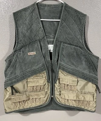 Chaleco vaquero grueso de caza Columbia Sportswear vintage para hombre grande verde beige Foto 1 de 4