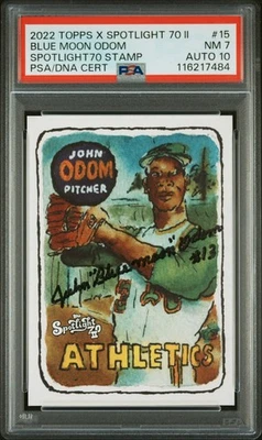 2022 Topps Spotlight 70 II Johnny Blue Moon Odom #15 ~~~AUTOGRAPHED!!~~~ #40/70 - Image 1 of 2