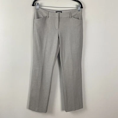 Express Editor Barely Boot Pants Size 8S 8 Short Low Rise Gray Solid - Image 1 of 4