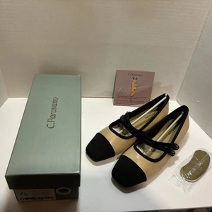C. Paravano Damenschuhe Mary Jane beige schwarz US-Größe 7,5 EU 38 - Bild 1 von 14