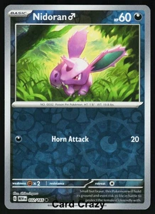 Nidoran M 032/165 Reverse Holo SV: Scarlet & Violet 151 Pokemon Card [Near Mint] - Picture 1 of 1