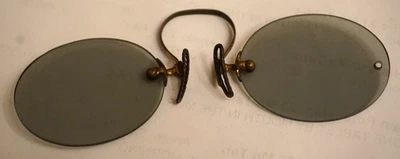 Gafas de sol antiguas/vintage nariz pellizco ojos sin marco Foto 1 de 3