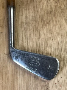 Hickory Golf Club Tom Stewart Maker 1 Iron Line Face Lovely Play Club C1910-15 - Picture 1 of 14