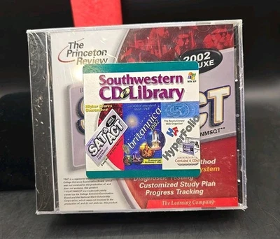 THE PRINCETON REVIEW 2002 SAT & ACT,BRITANNICA 2002,HYPERFOLIO BRAND NEW SEALED - Image 1 of 4