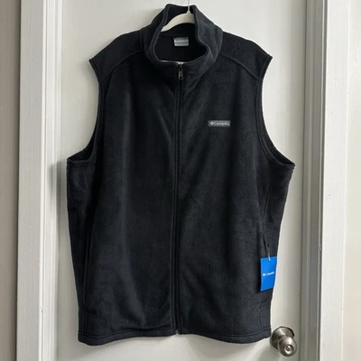 $55 COLUMBIA NWT Men's 3XT Steens Mountain Fleece Vest Full-Zip Soft Grey - Image 1 of 4