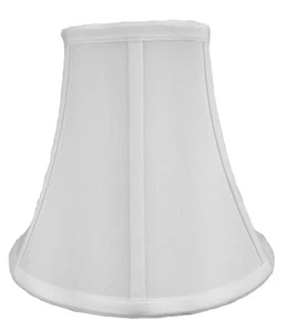 5x10x8.5 White Bell Shantung Shade - Picture 1 of 6