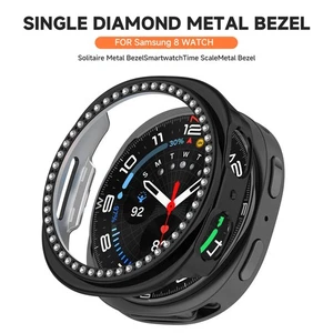 Coque PC Diamond Bling pour Samsung Galaxy Watch8 40mm 44mm Housse de protection creuse - Photo 1 sur 25