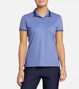 Lady Hagen Women's Golf Polo Size Pique Rib Trim Short Sleeve Blue NEW Size XS - Picture 1 of 3