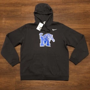 Nike University Of Memphis Tigers Hoodie Sweatshirt Mens Size Large Grey NEW - Picture 1 of 13