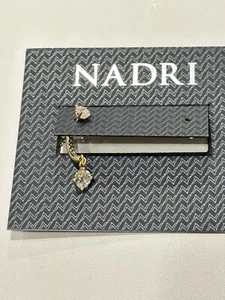 Nadri Front Back Gold Tone SINGLE Earring - Picture 1 of 3
