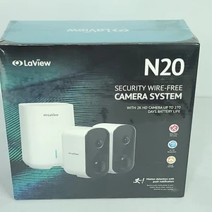 LaView N20 Security Wire-Free Camera System 2-pack 2K HD LV-KYW202 Motion NEW - Picture 1 of 5