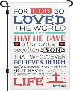 Christian Bible Verse Garden Flag Christian Jesus American Garden Flags for outs - Picture 1 of 7