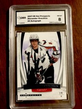 Alex Ovechkin Signed 2007-08 Fleer Hot Prospects Auto Hockey Card Capitals