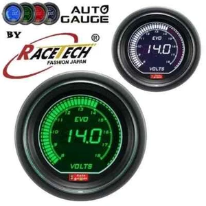 Auto Gauge EVO Digital Volt Gauge 52mm Green/White - Picture 1 of 6