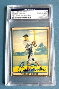 1941 Play Ball Bobby Doerr AUTO HOF PSA/DNA #64 - Picture 1 of 2