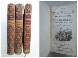 LES OEUVRES de Monsieur de CREBILLON, 1749. Provenance MAUFOUX maire de Beaune. - Picture 1 of 24