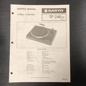 Sanyo tp-246 service manual original repair book stereo turntable record player - Picture 1 of 2