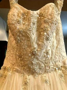 Oleg Cassini Ivory Wedding Dress - Picture 1 of 6