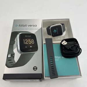 NEW Black Fitbit Versa lite Wearable Smartwatch Fitness Activity Tracker S & L - Picture 1 of 8
