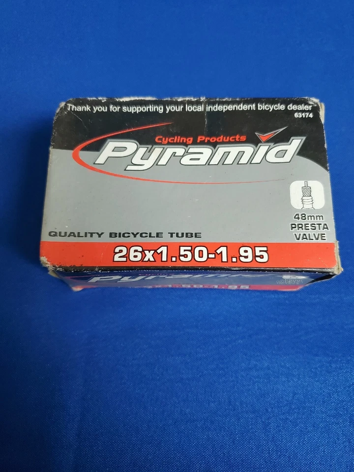 Pyramid Bicycle Inner Tube 26x1.50-1.95" Schrader Valve Mountain Hybrid 26" Bike - Image 1 of 4