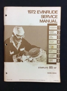 Evinrude 1972 usado manual de servicio # 4820 85 HP # 75 - Imagen 1 de 6