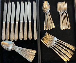 Retro Rogers Priscilla Lady Ann Flatware Silverplate Set Of 36 Pieces (13D) - Picture 1 of 4