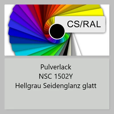 Pulverlack NSC 1502Y  Hellgrau  Polyester Seidenglanz   glatt    250gr-1,0KG - Bild 1 von 2