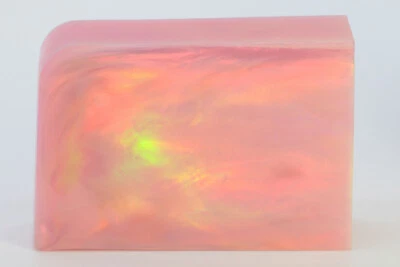 42-44gr 1pc Pink Aurora Rainbow Opal Resin 80% Lab Grown Faceting Rough Stone - Image 1 of 4