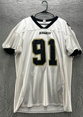 Футболка Knights No91 — мужская XL — белая/черная/золотистая — игровой стиль - Изображение 1 из 4