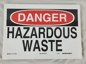 Brady Y73993 Pericolo Rifiuti Pericolosi OSHA Etichetta di Sicurezza Decalcomania, 10x14 Pollici Vinile... - Foto 1 di 7