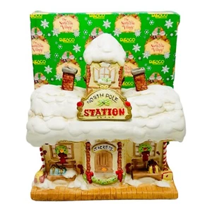 Enesco The North Pole Village Elves Musical The Station 424331 In Box RARE - Picture 1 of 18