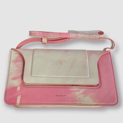 Borsa a tracolla donna Wandler rosa Penelope pelle mini patta logo $750