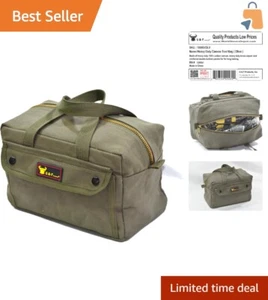 Heavy-Duty Olive Green Waxed Canvas Military Style Duffle Bag - Water-Resistant - Picture 1 of 12
