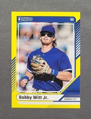 Bobby Witt Jr. - Kansas City Royals - 2024 Donruss - Yellow Flood Parallel - #1 - Image 1 of 2