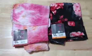 2 For $20 No Boundaries Ankle Leggings Pink Ruched & WaterColor Floral Med (7-9) - Picture 1 of 11