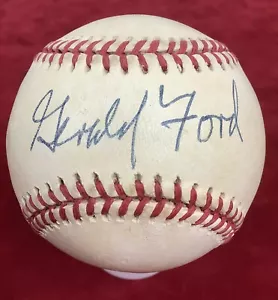 Gerald Ford Signed Baseball Coleman Michigan Vice President USA Autograph JSA - Picture 1 of 7